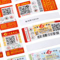 Waterproof high quality anti-fake sticker custom logo qr code printing label